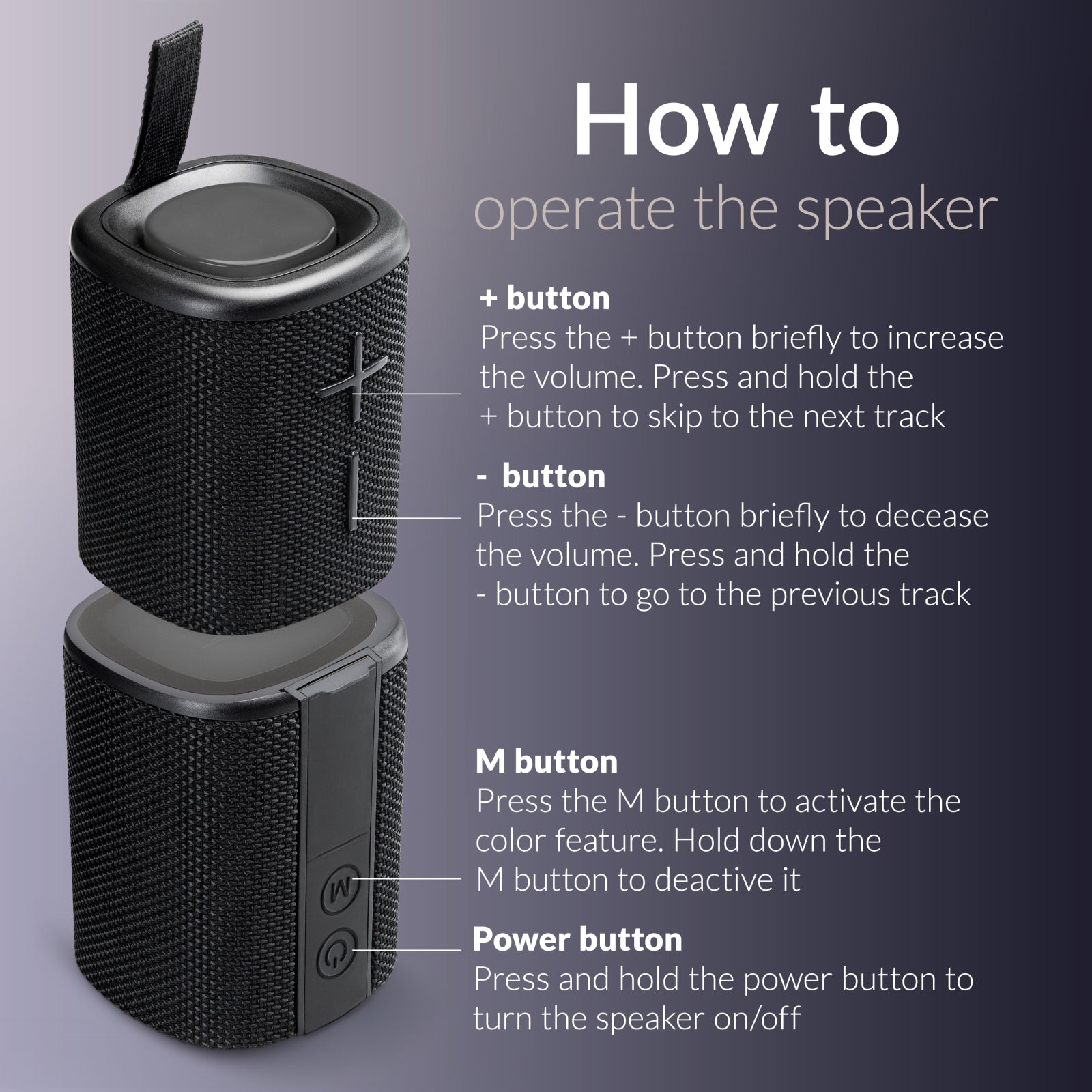 Mobilize 2in1 Bluetooth Speaker TWS Black