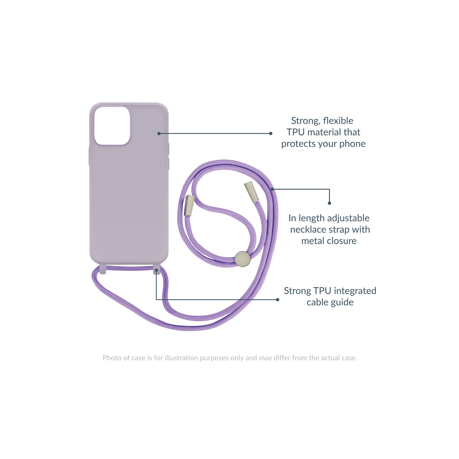 Mobilize Lanyard Gelly Case for Samsung Galaxy A05s Pastel Purple