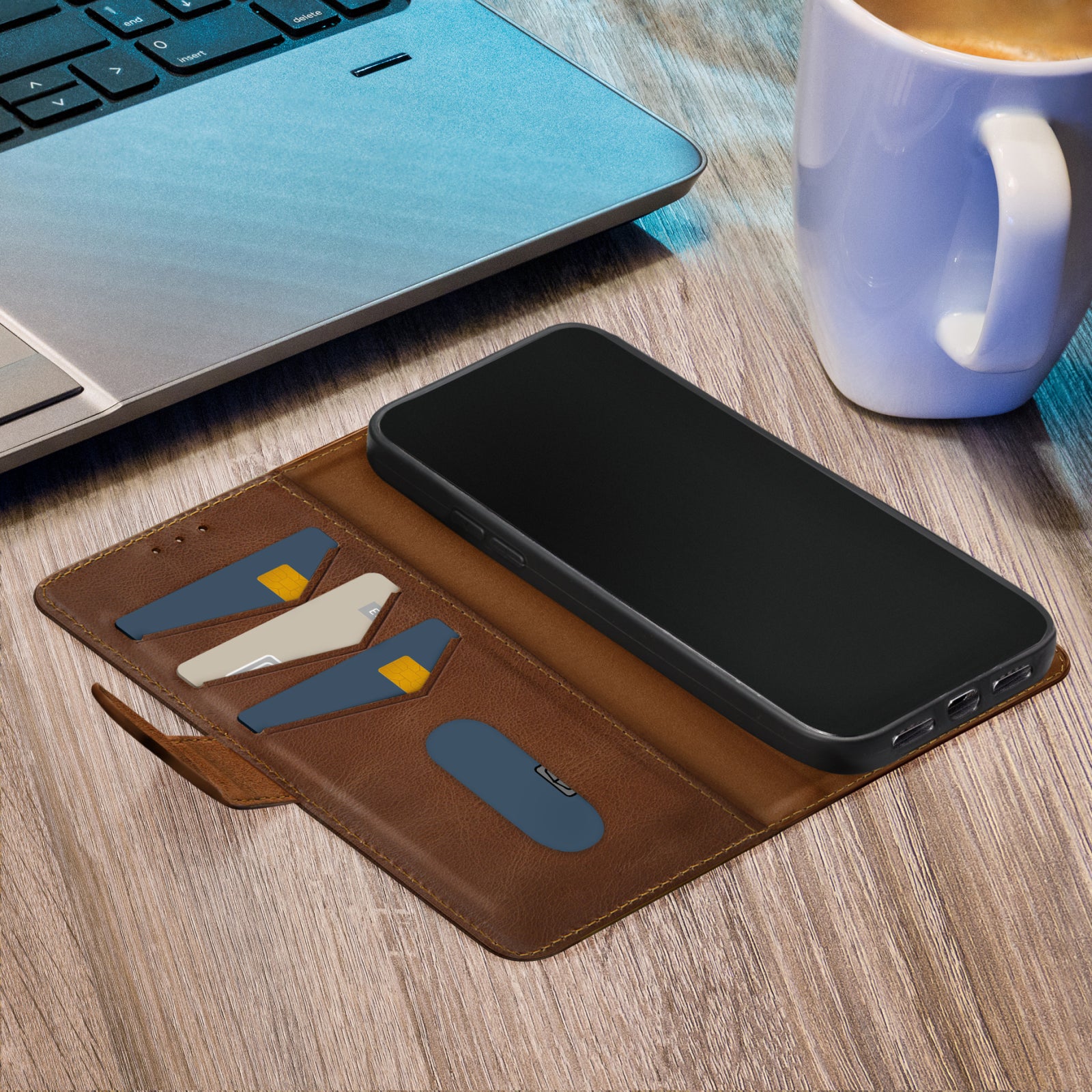 Mobilize Leather Wallet Samsung Galaxy A05s Brown