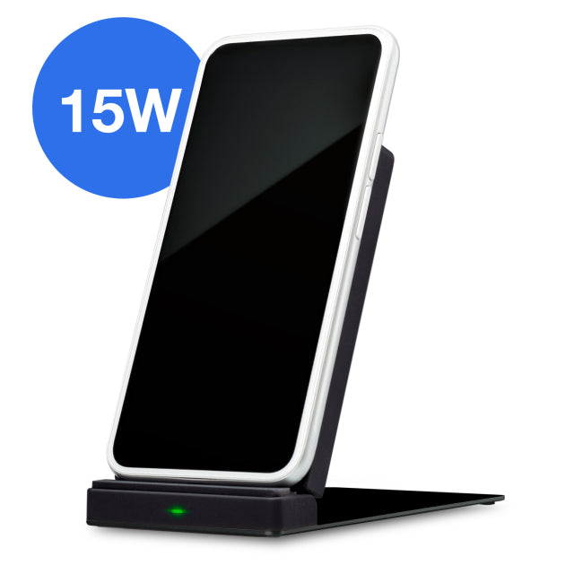 Mobilize Wireless Fast Charger faltbar 5W/7,5W/10W/15W PU Leder Schwarz