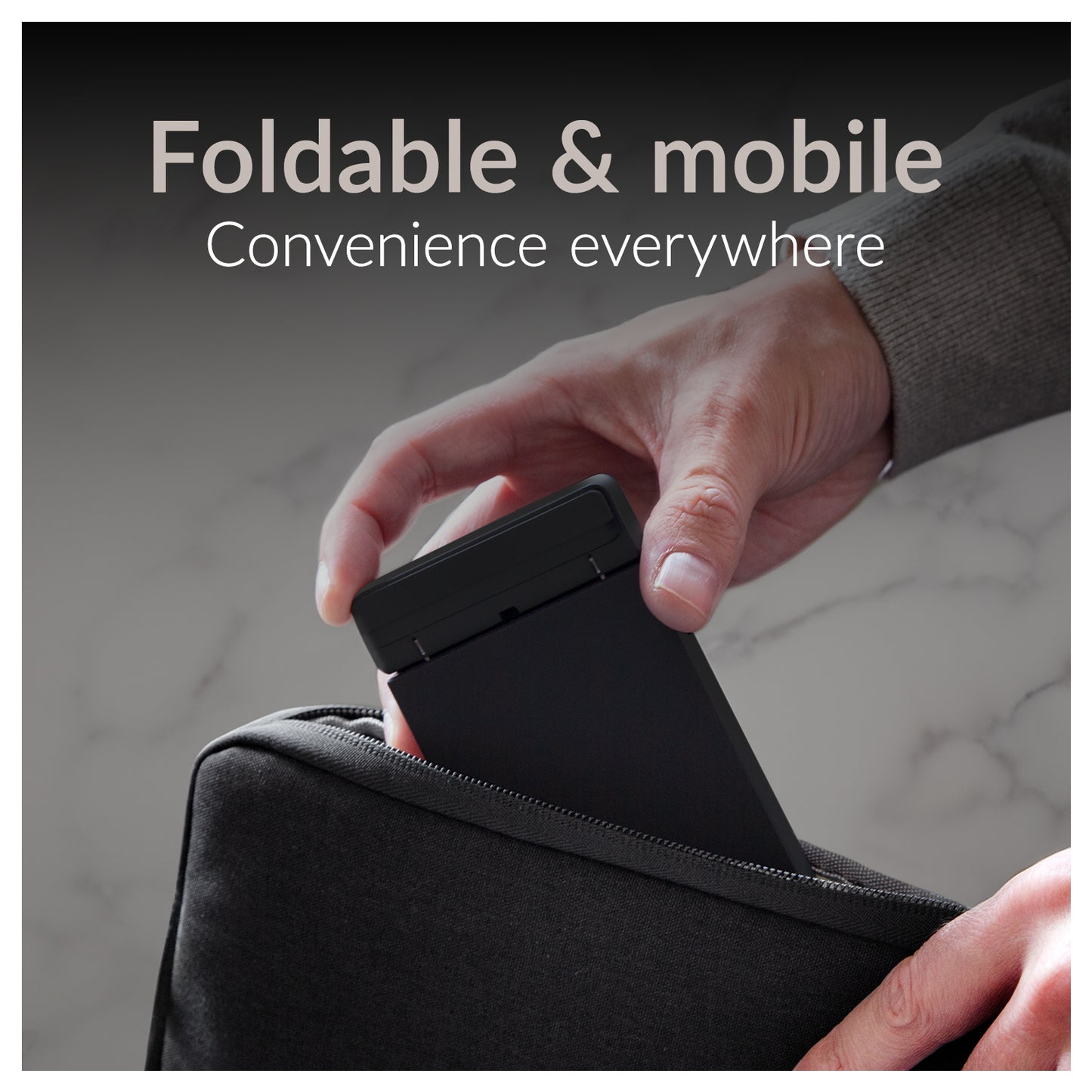Mobilize Wireless Fast Charger Foldable 5W/7.5W/10W/15W PU Leather Black