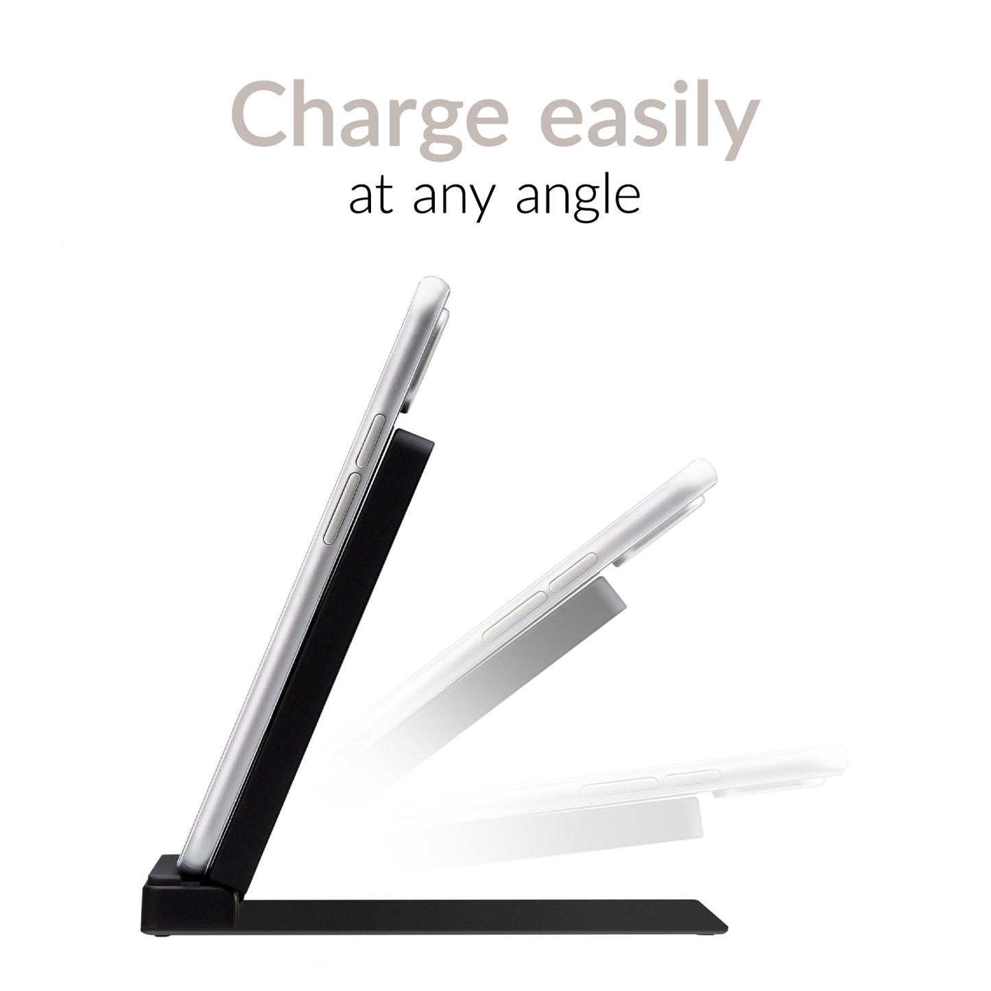 Mobilize Wireless Fast Charger Foldable 5W/7.5W/10W/15W PU Leather Black