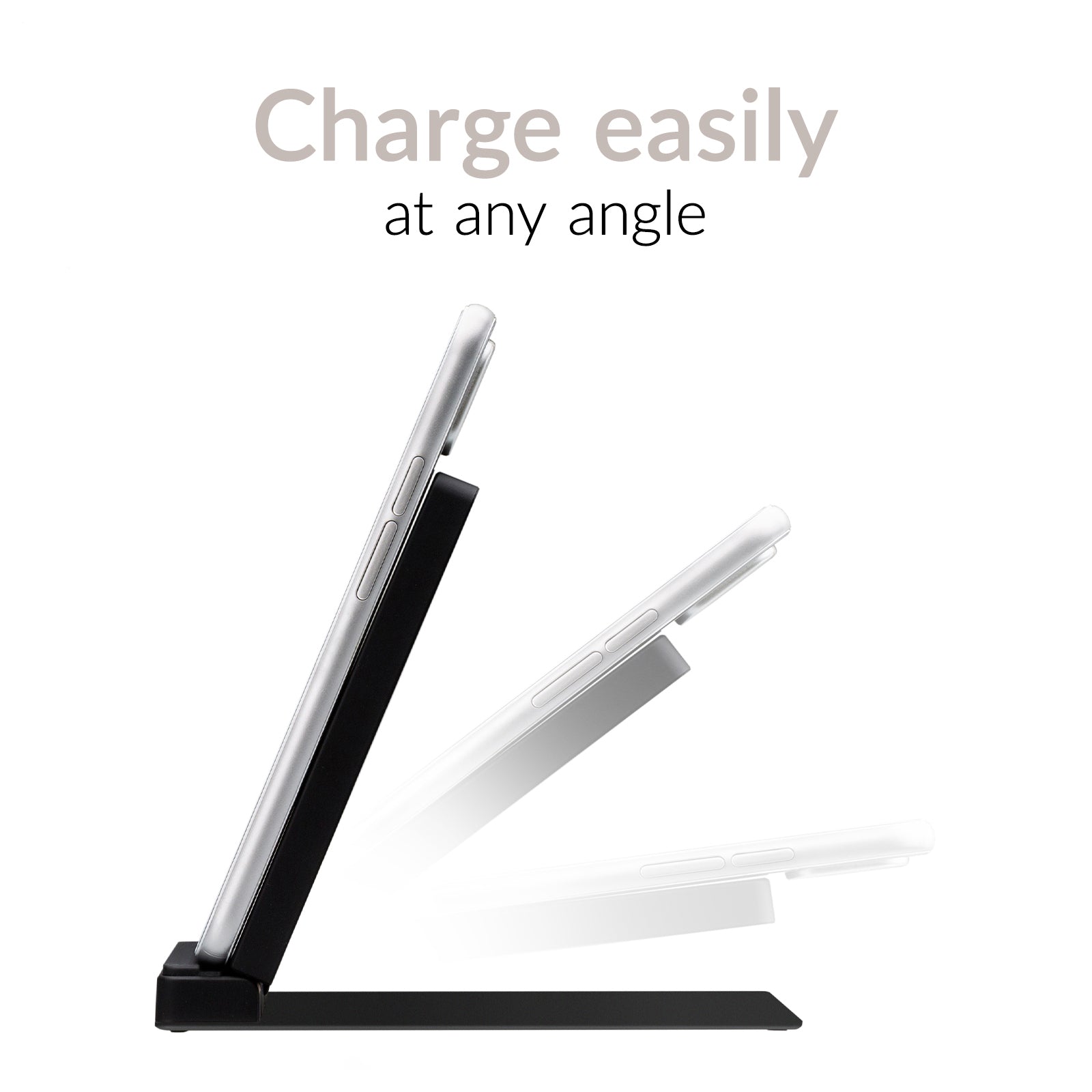 Mobilize Wireless Fast Charger Foldable 5W/7.5W/10W/15W PU Leather Black