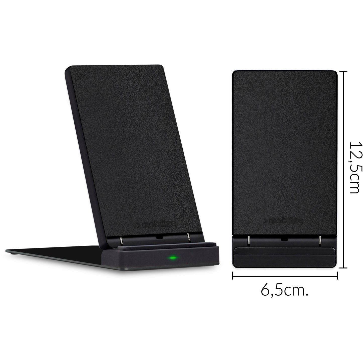 Mobilize Wireless Fast Charger Foldable 5W/7.5W/10W/15W PU Leather Black