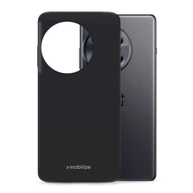 Coque en caoutchouc Mobilize Gelly Case OnePlus 12R Noir mat
