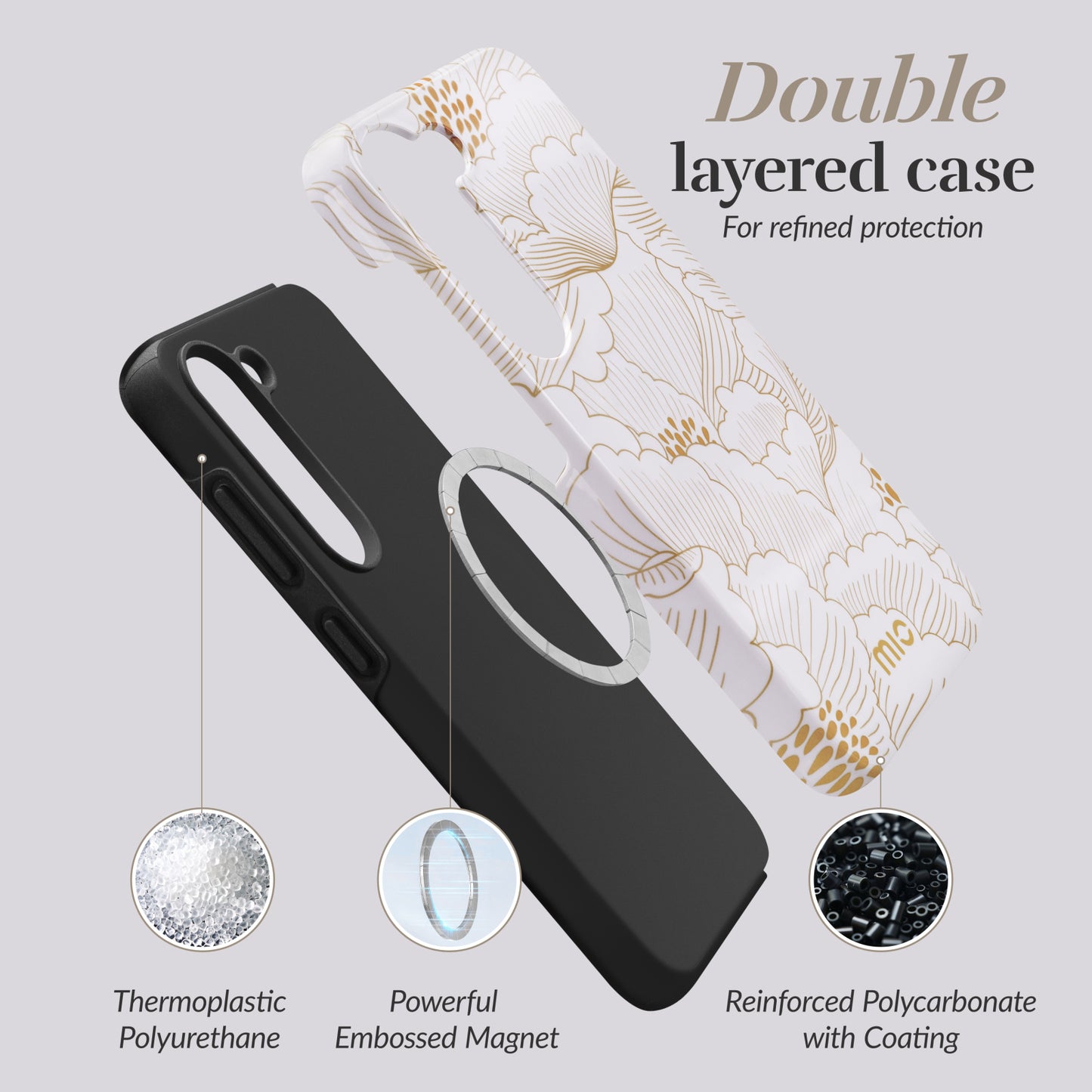 MIO White Roses Magsafe Compatible for Samsung A25 5G