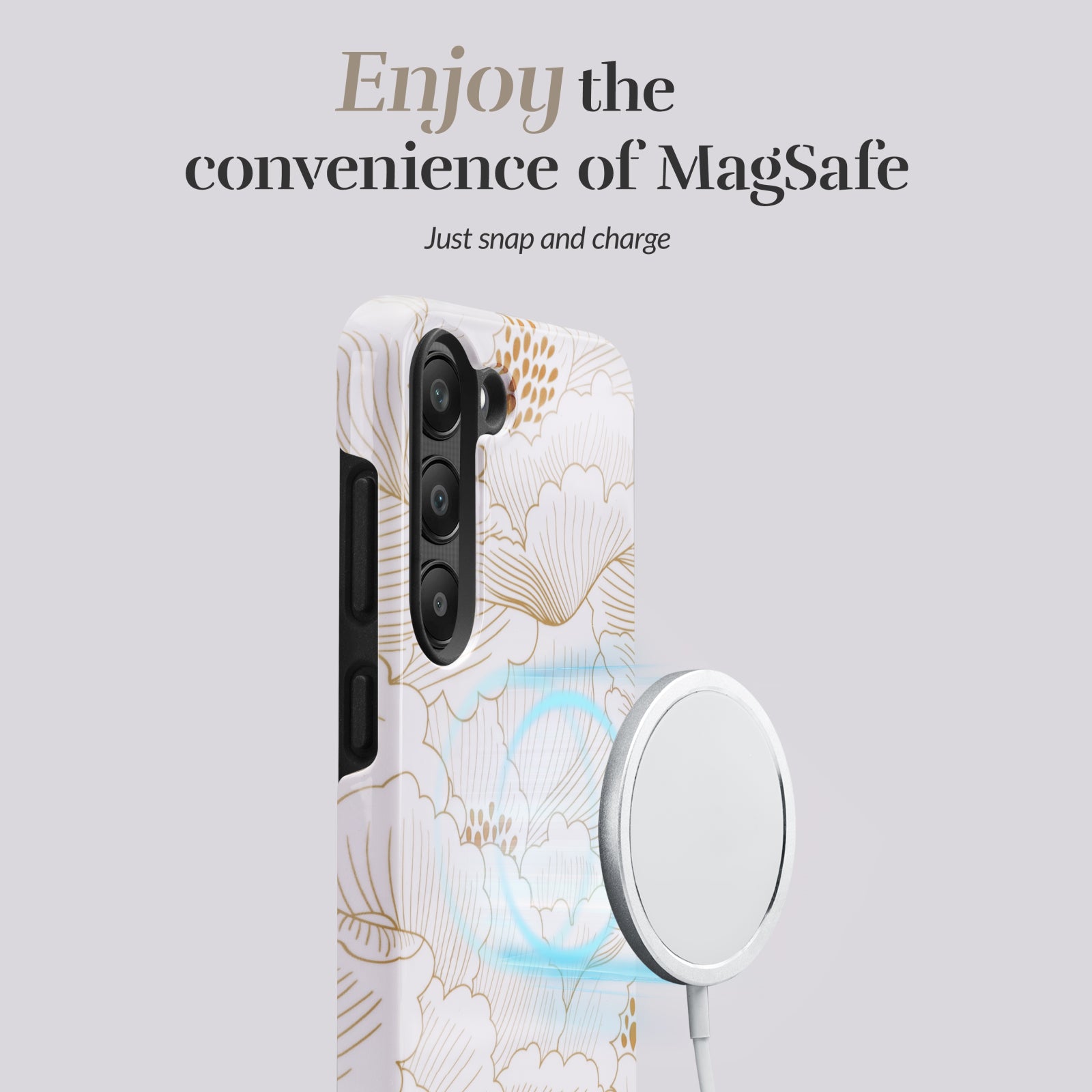 MIO White Roses Magsafe Compatible for Samsung S24 5G