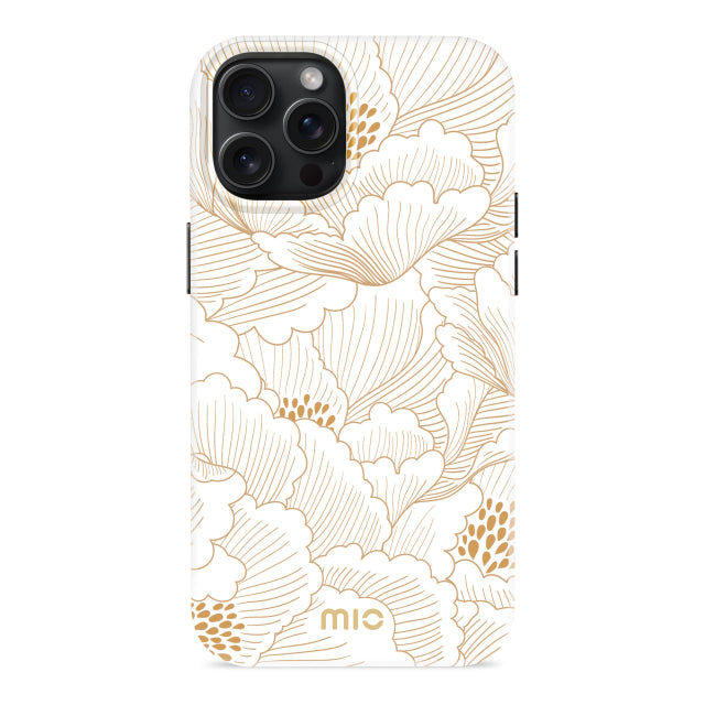 MIO White Roses Compatible MagSafe pour iPhone 15 Pro Max