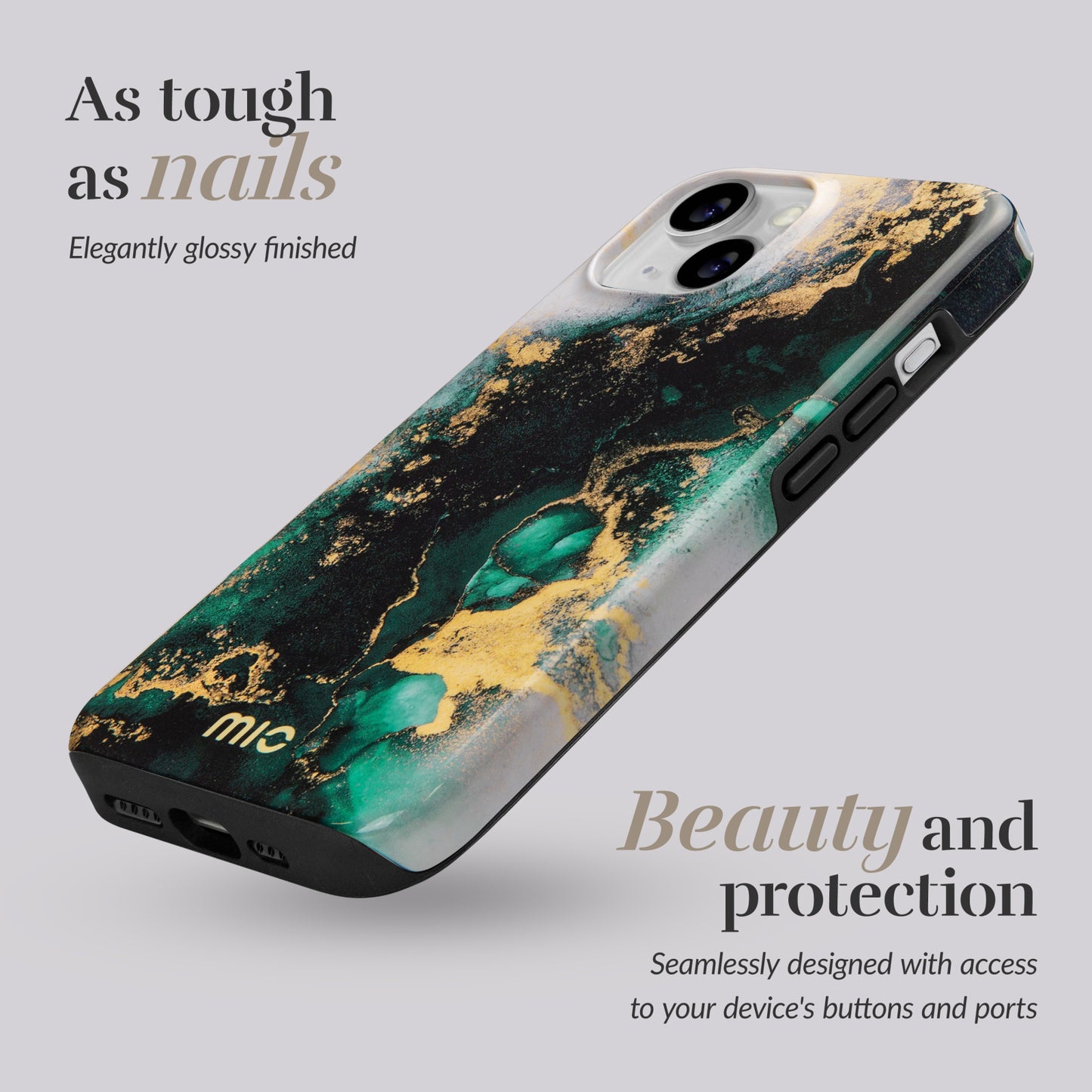 MIO Green Marble Magsafe Compatible for iPhone 13/14/15