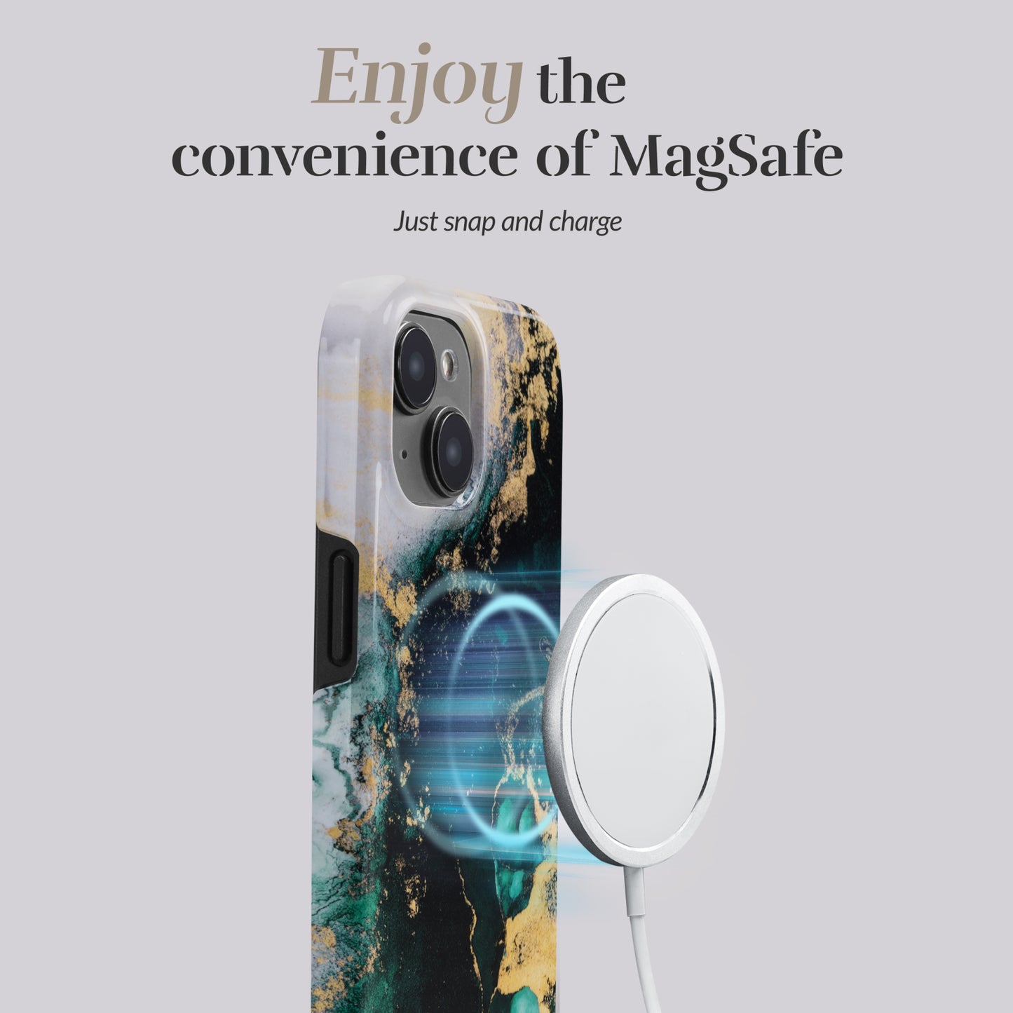 MIO Green Marble Magsafe Compatible for iPhone 13/14/15