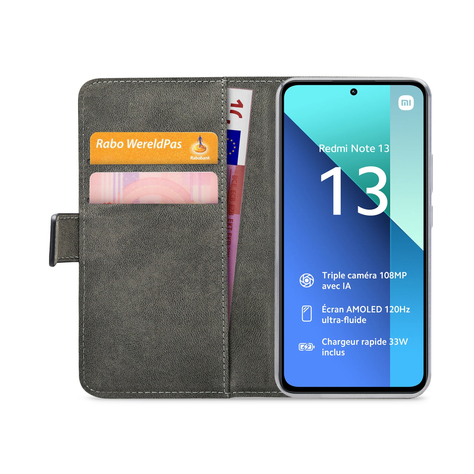 Mobilize Classic Gelly Wallet Book Case Xiaomi Redmi Note 13 4G Black
