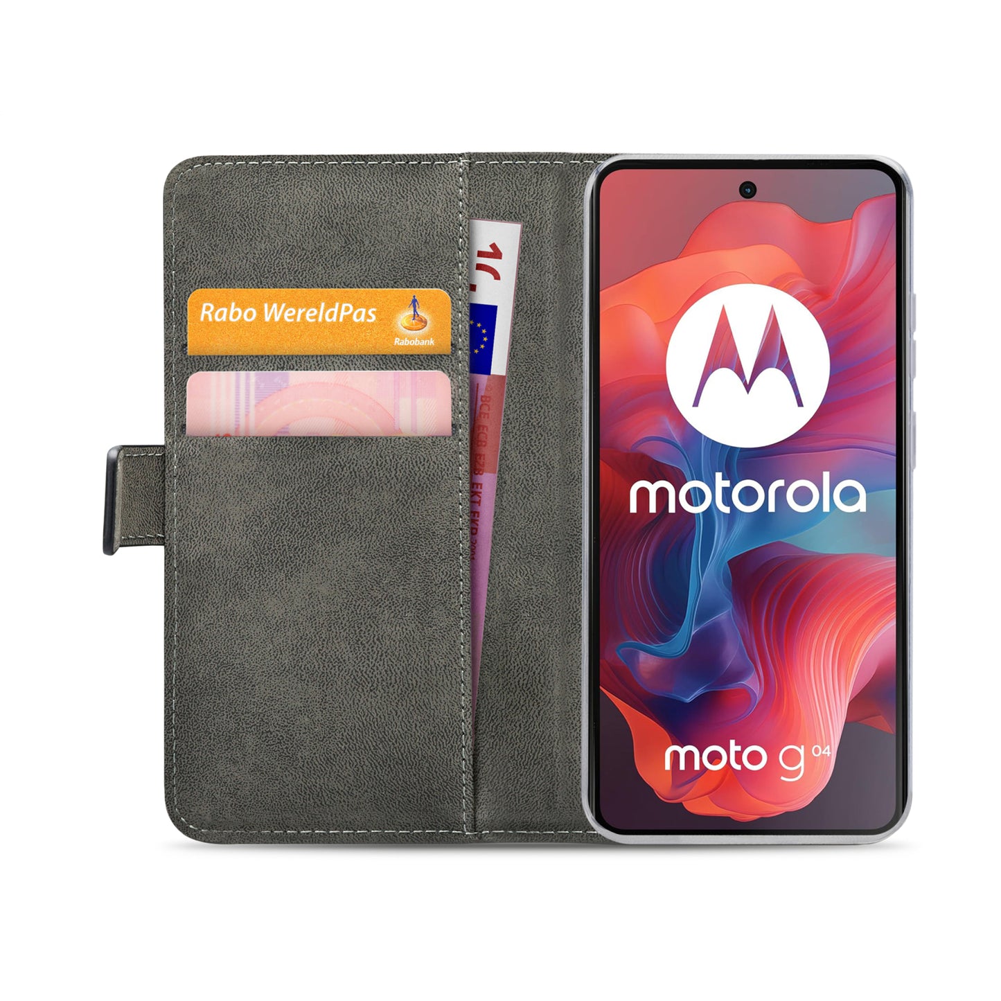 Mobilize Classic Gelly Wallet Book Case Motorola Moto G04/G24/G04s Black