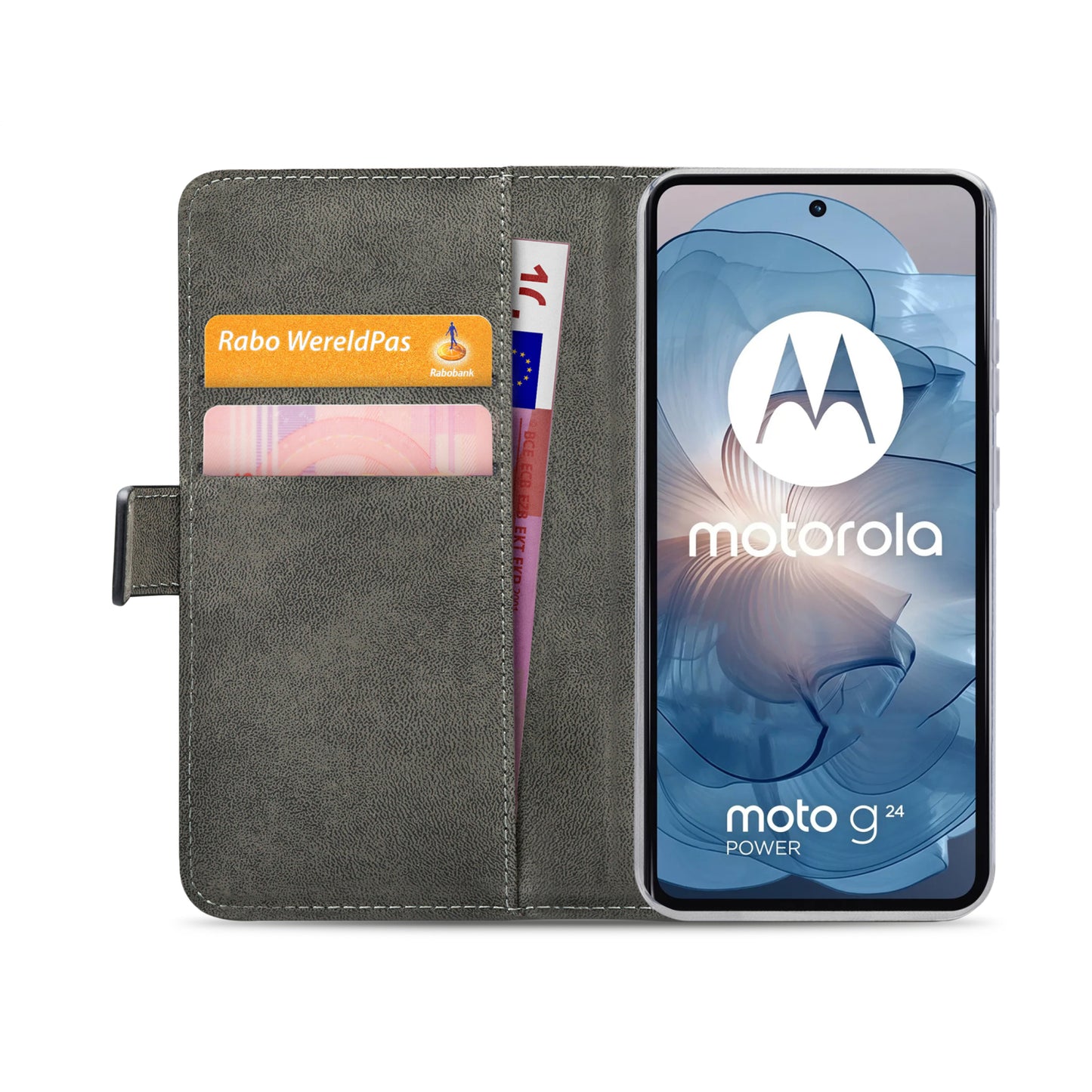 Mobilize Classic Gelly Wallet Book Case Motorola Moto G24 Power Black
