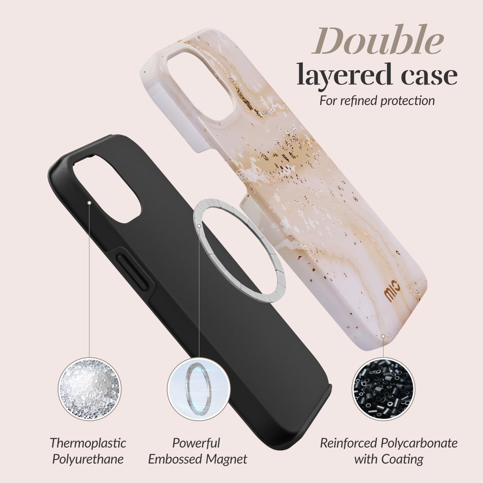 MIO Gold Marble Magsafe Compatible for iPhone XR/11