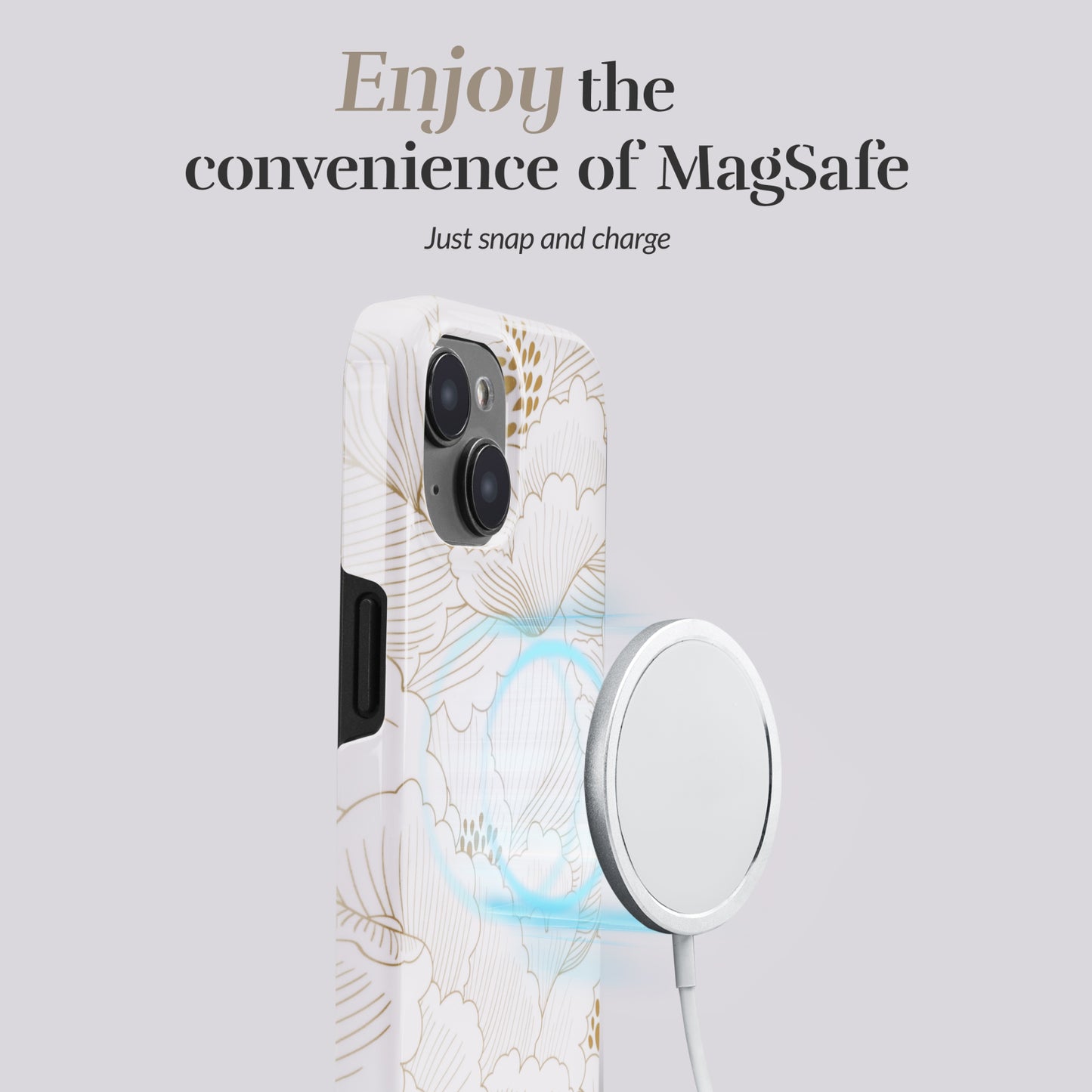 MIO White Roses Magsafe Compatible for iPhone XR/11