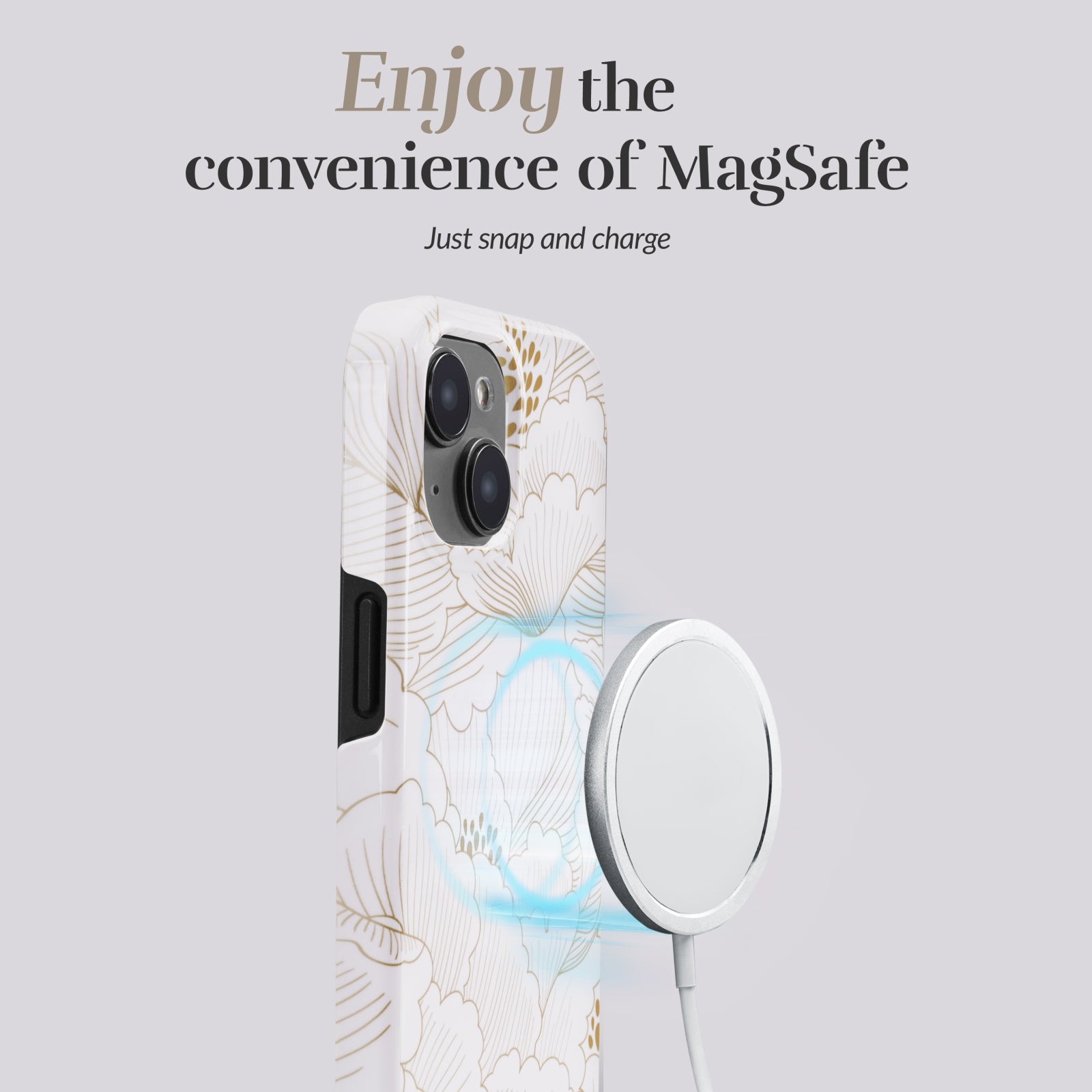 MIO White Roses Magsafe Compatible for iPhone XR/11