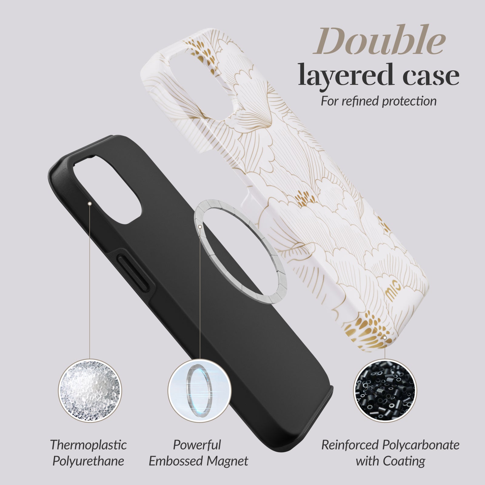MIO White Roses Magsafe Compatible for iPhone XR/11