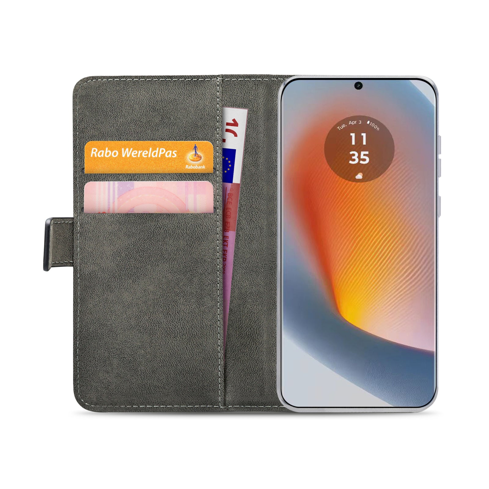 Mobilize Classic Gelly Wallet Book Case Motorola Edge 50 Fusion Black