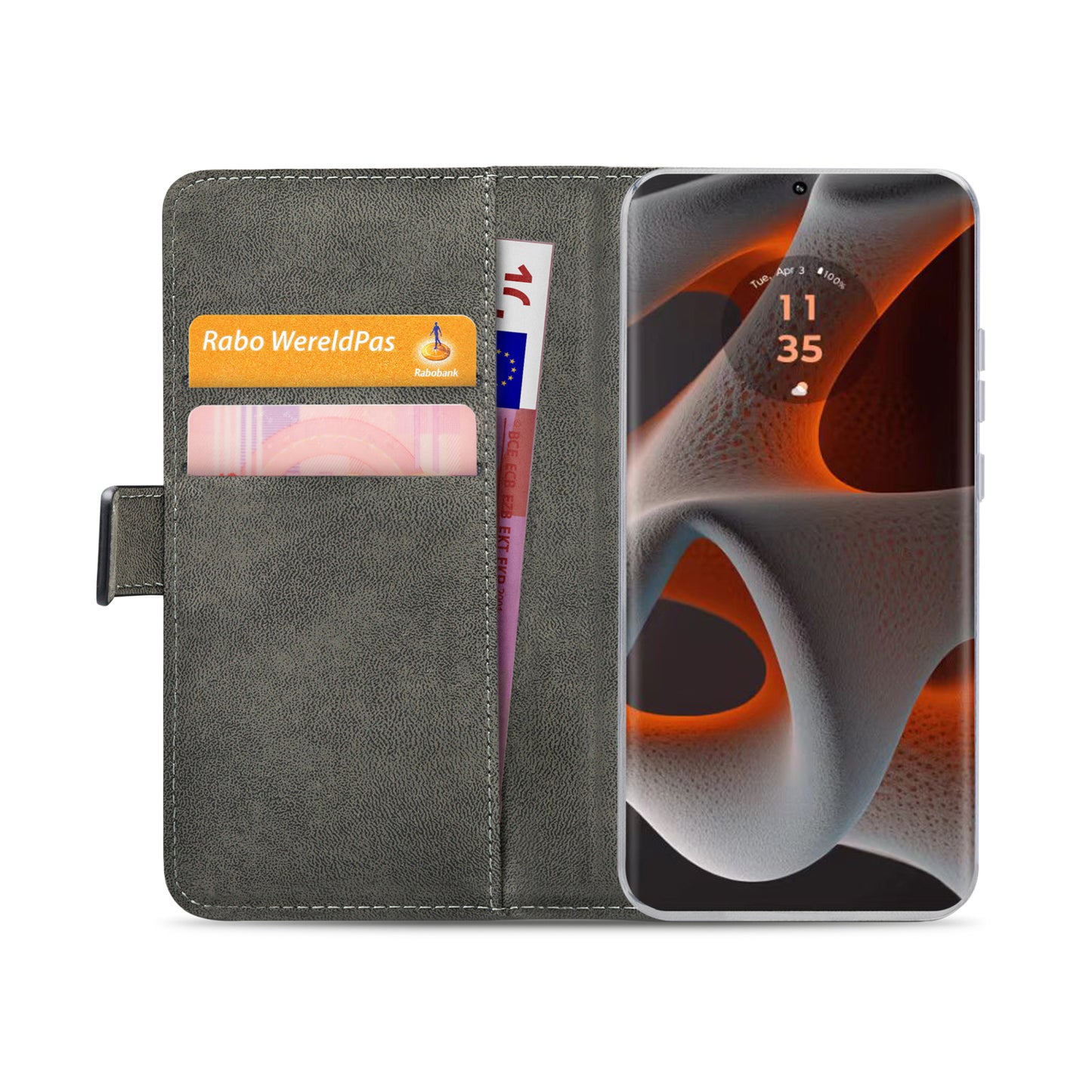 Mobilize Classic Gelly Wallet Book Case Motorola Edge 50 Pro Black