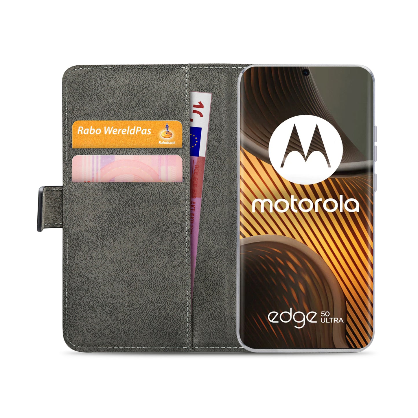 Mobilize Classic Gelly Wallet Book Case Motorola Edge 50 Ultra Black