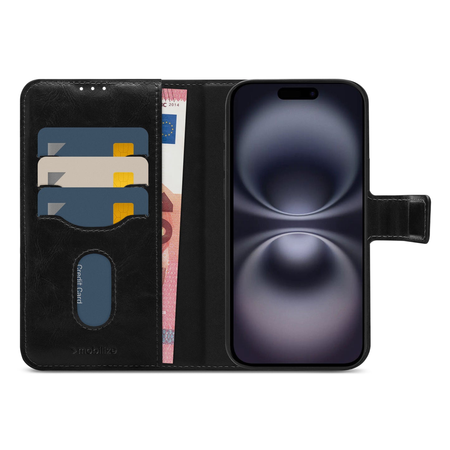 Mobilize 2in1 Magsafe Compatible Gelly Wallet Case Apple iPhone 16 Black