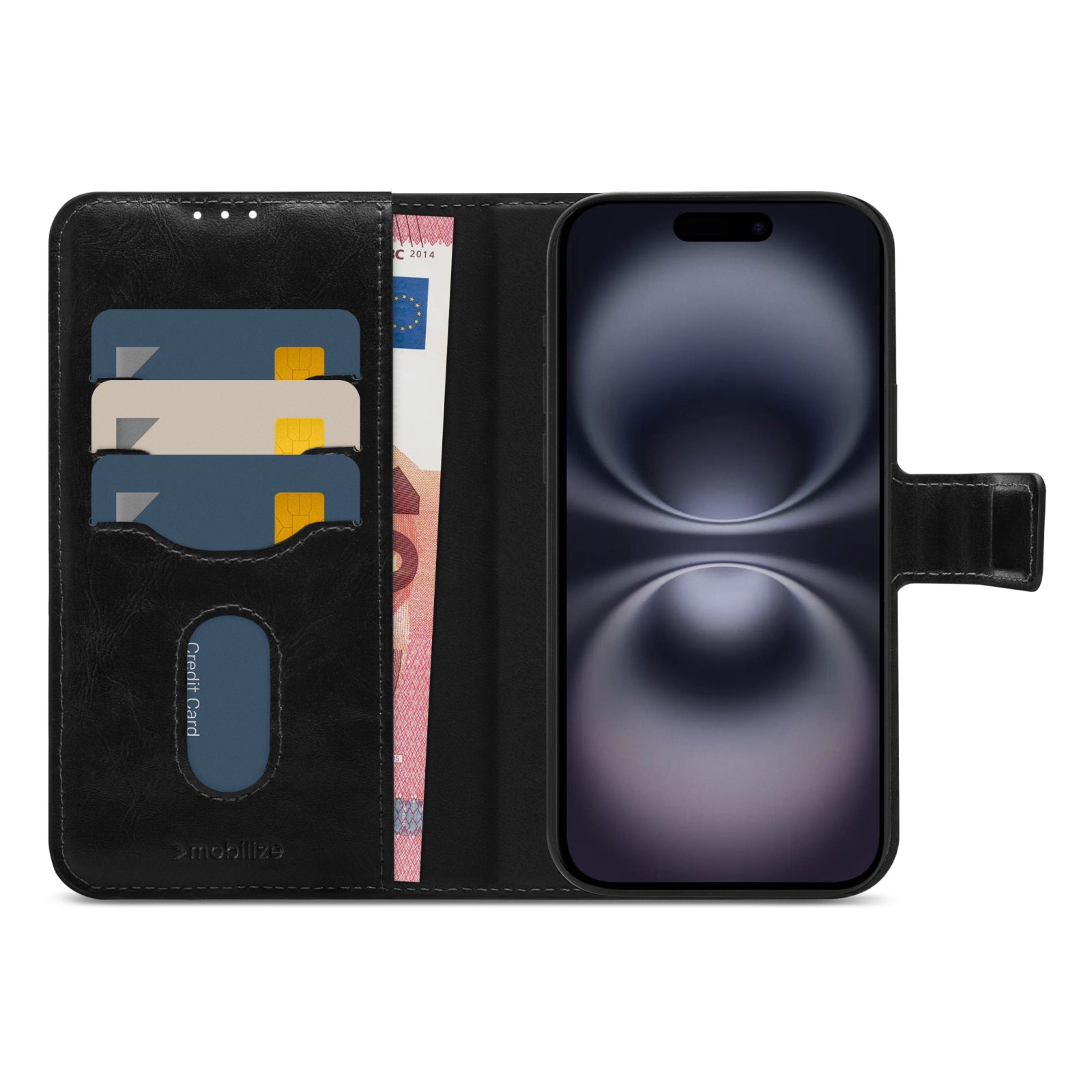 Mobilize 2in1 Magsafe Compatible Gelly Wallet Case Apple iPhone 16 Black