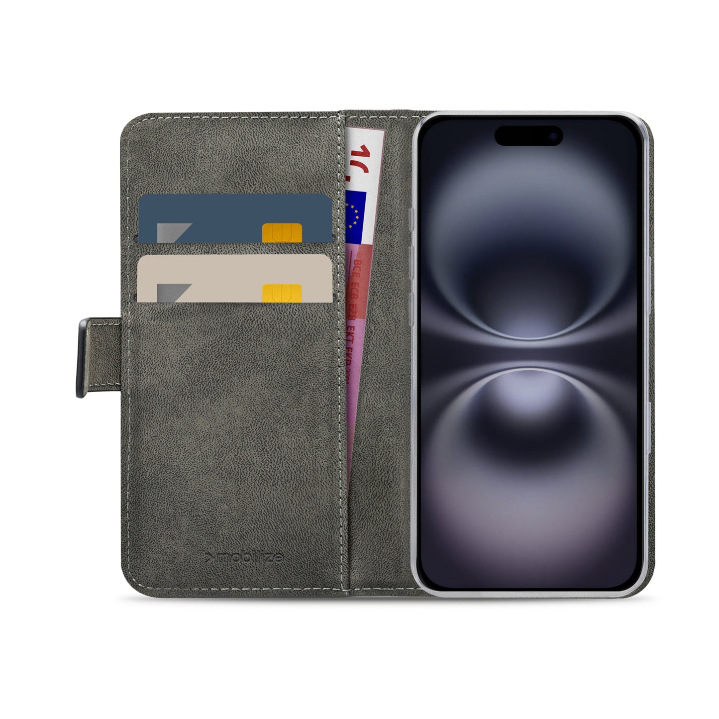Mobilize Classic Gelly Wallet Book Case Apple iPhone 16 Black