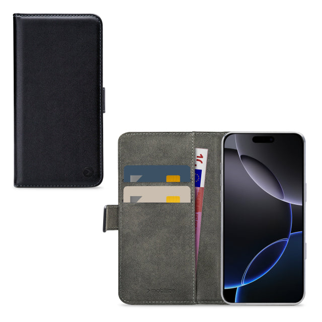 Mobilize Classic Gelly Wallet Book Case Apple iPhone 16 Pro Max Noir