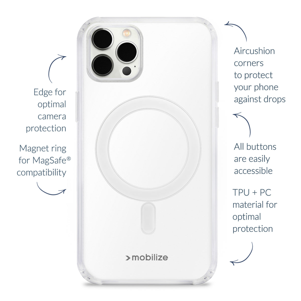 Mobilize Magsafe Compatible Naked Protection Case for Apple iPhone 16 Clear