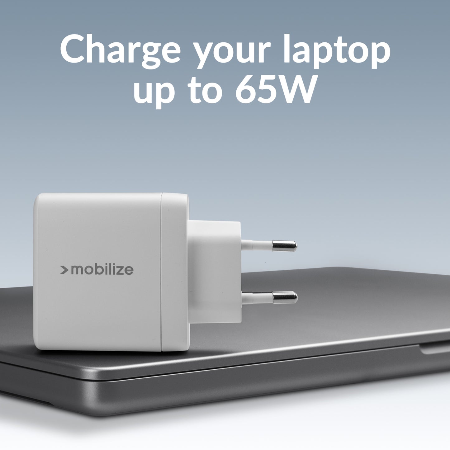 Mobilize Wall Charger 2x USB-C + 1x USB GaN 65W with PD/PPS White