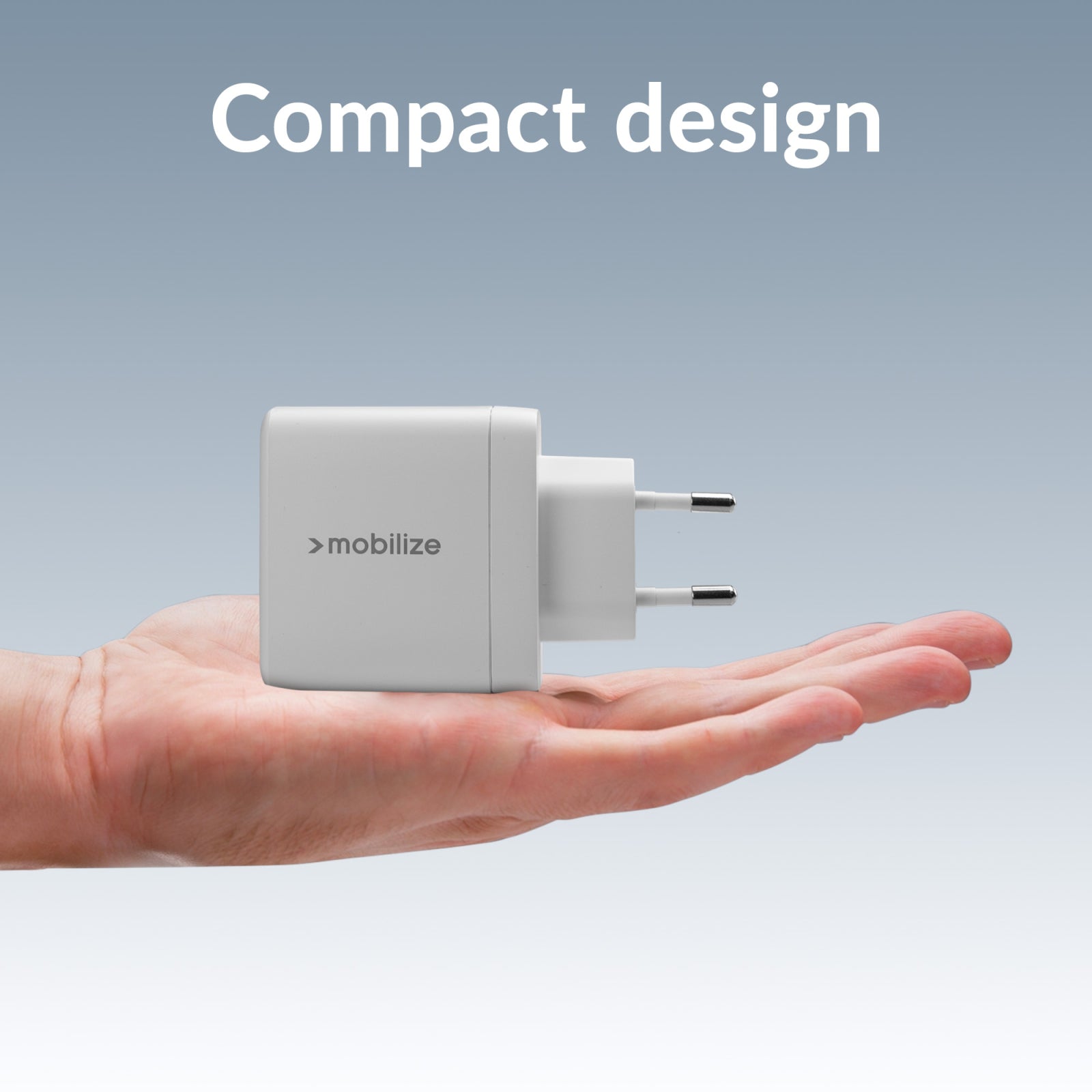 Mobilize Wall Charger 2x USB-C + 1x USB GaN 65W with PD/PPS White