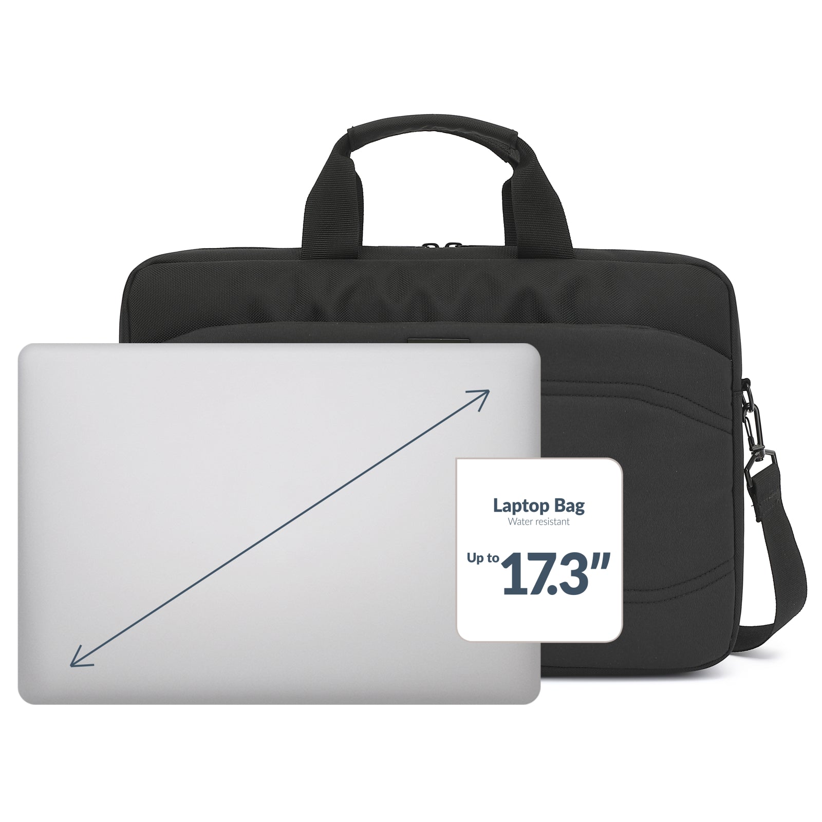 Mobilize Waterresistant Laptop Bag up to 17.3inch Black