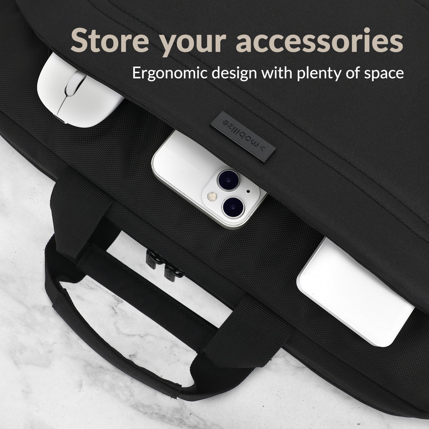 Mobilize Waterresistant Laptop Bag up to 17.3inch Black