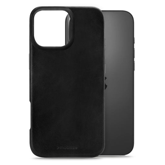 Mobilize Magsafe Compatible Premium Leather Case Apple iPhone 16 Pro Max Black