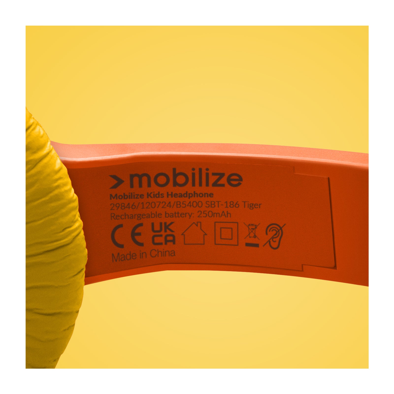 Mobilize Wireless/Wired Over Ear Kids Headphone 85dB Tiger