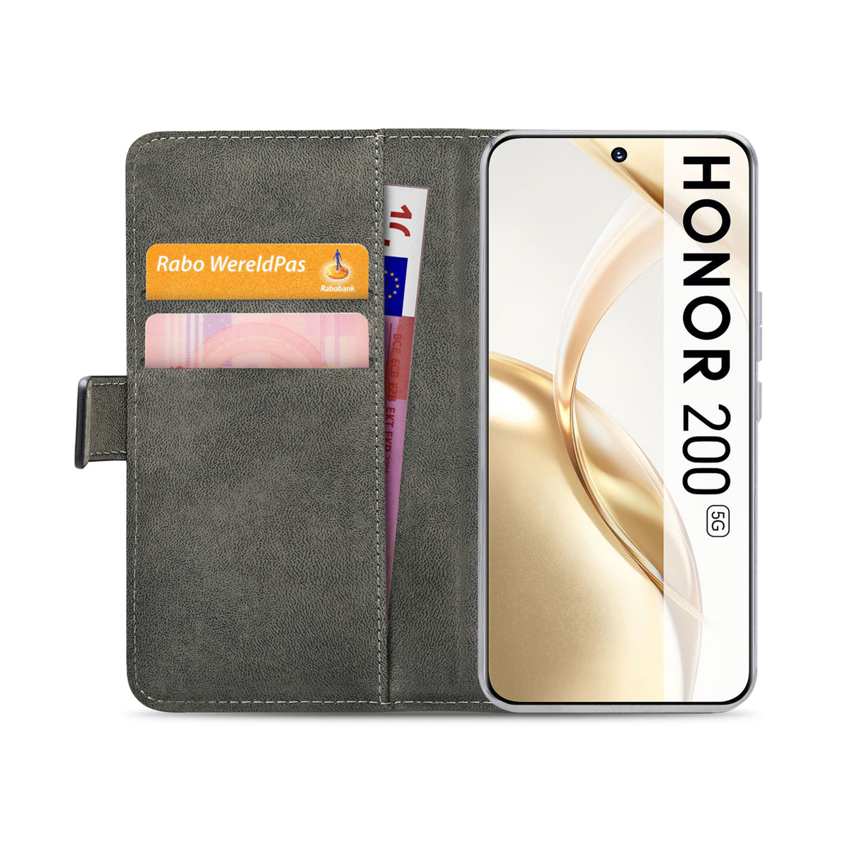 Mobilize Classic Gelly Wallet Book Case Honor 200 Black