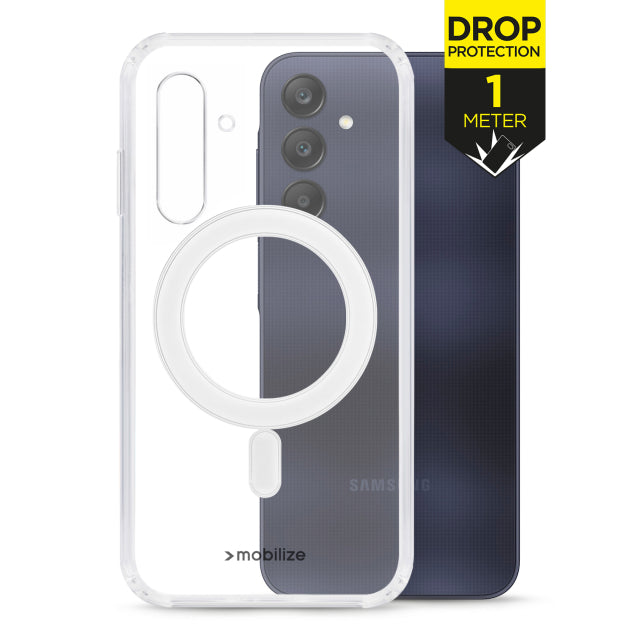 Mobilize Coque de Protection Nue Compatible Magsafe pour Samsung Galaxy A25 5G Transparent