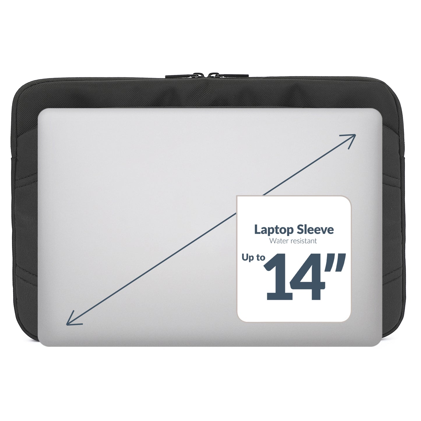 Mobilize Waterresistant Laptop Sleeve up to 14inch Black