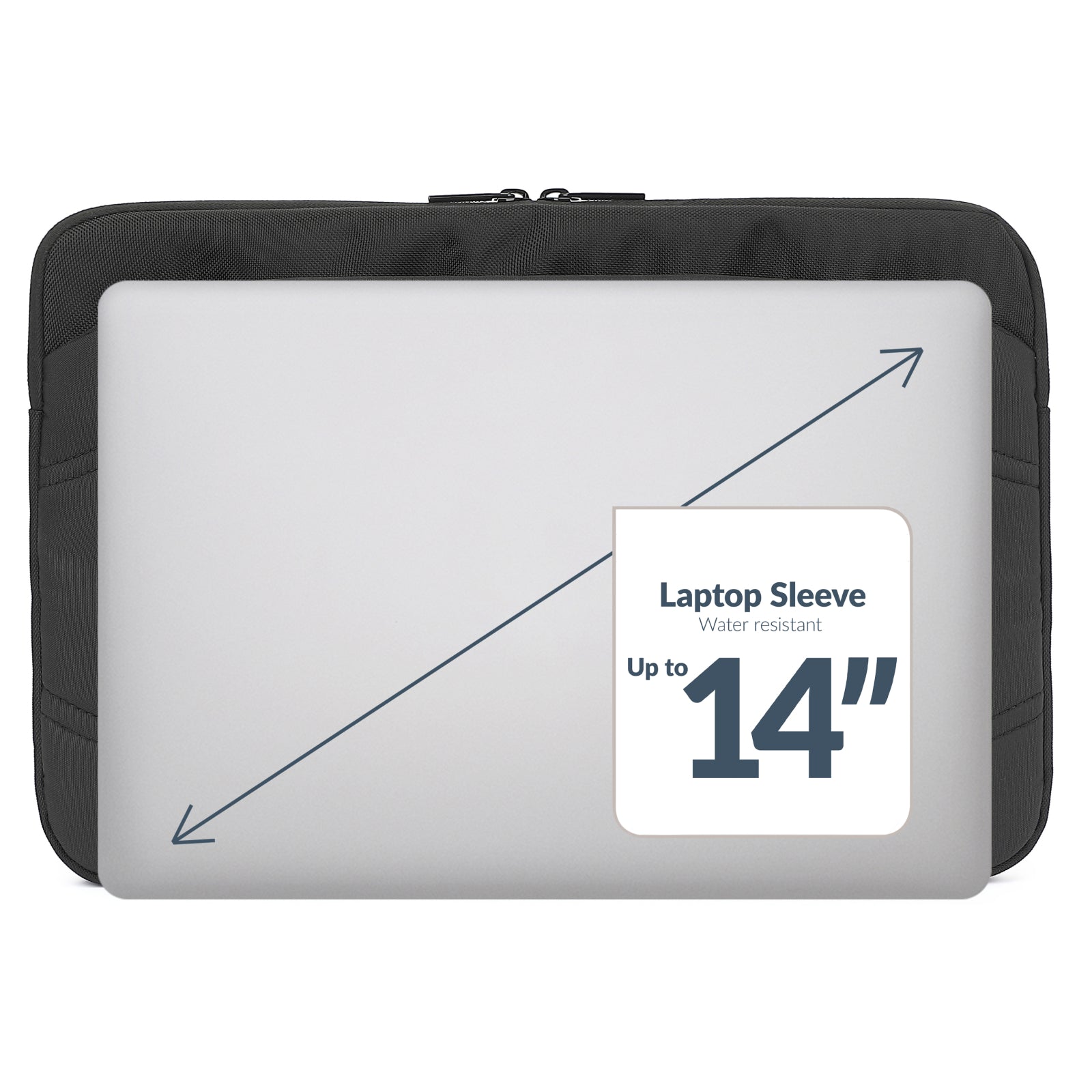 Mobilize Waterresistant Laptop Sleeve up to 14inch Black
