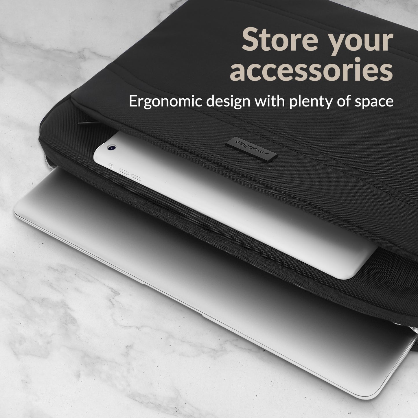 Mobilize Waterresistant Laptop Sleeve up to 14inch Black