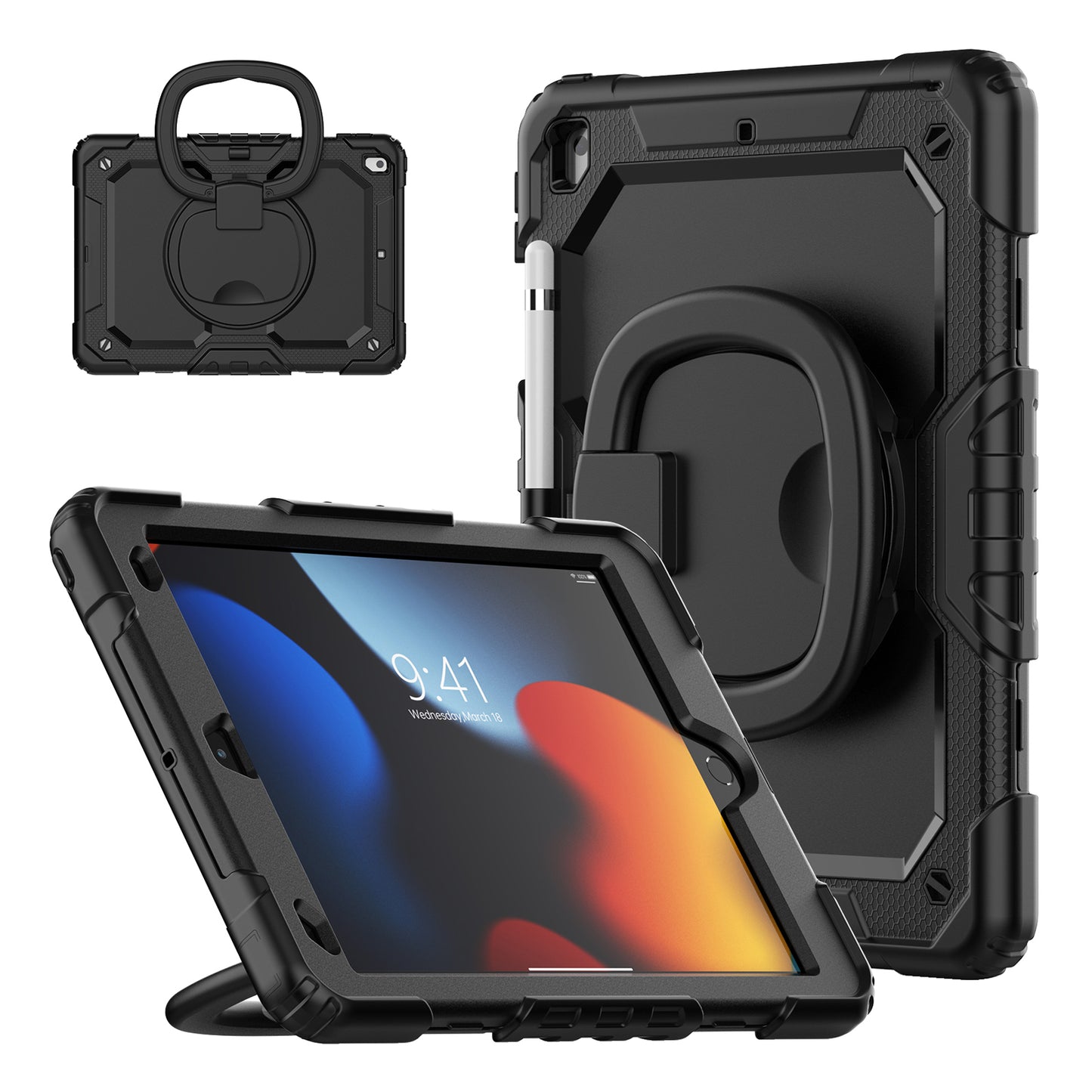Mobilize Rotating Defender Case Stand Function for Apple iPad 10.2 (2019/2020/2021) Black