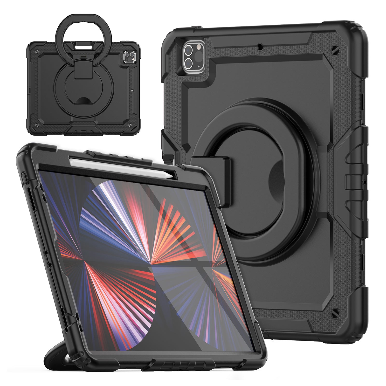 Mobilize Rotating Defender Case Stand Function for Apple iPad Pro 12.9 (2018/2020/2021/2022) Black