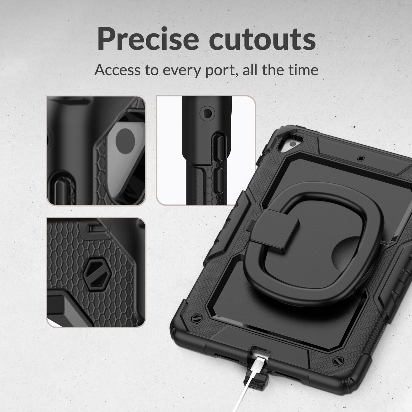 Mobilize Rotating Defender Case Stand Function for Apple iPad Pro 11 (2024/2025) Black