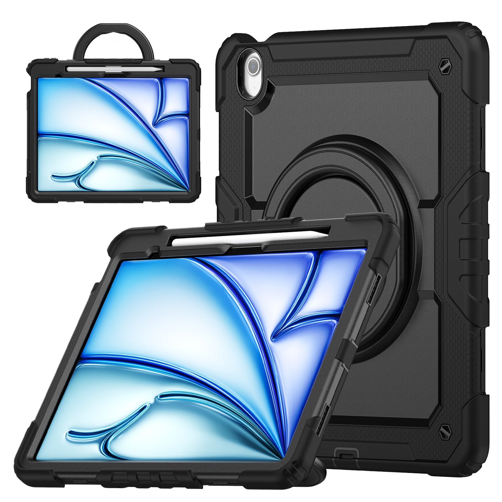 Mobilize Rotating Defender Case Stand Function for Apple iPad Air 13 (2024/2025/2026) Black