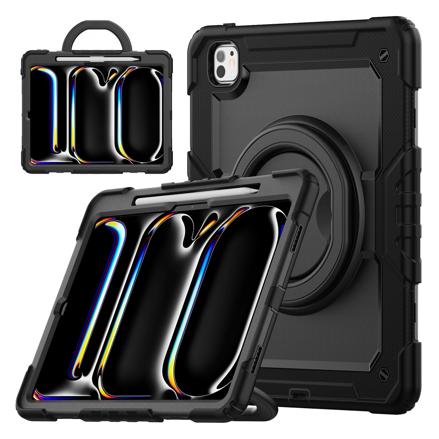 Mobilize Rotating Defender Case Stand Function for Apple iPad Pro 13 (2024/2025) Black