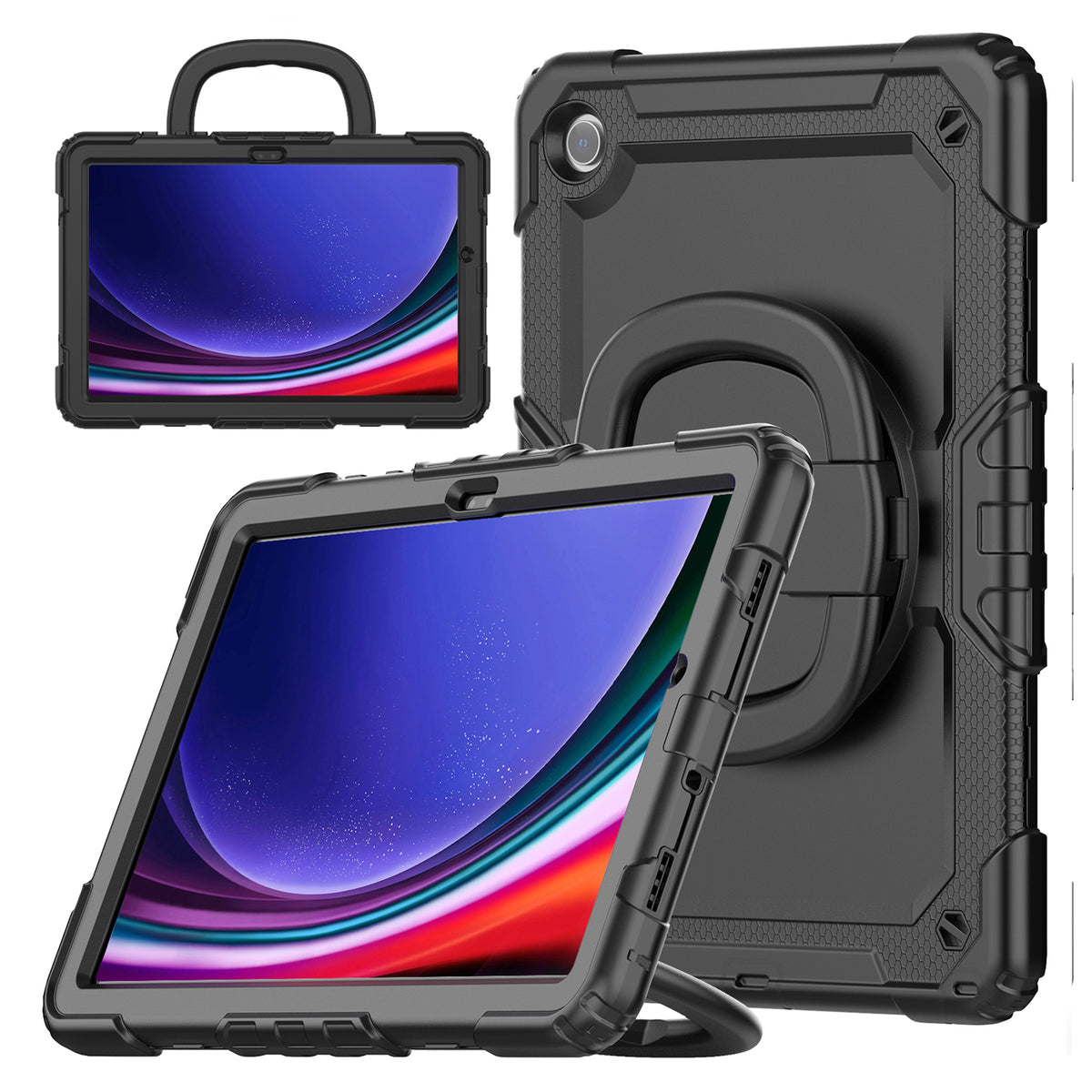 Mobilize Rotating Defender Case Stand Function for Samsung Galaxy Tab A9+ Black