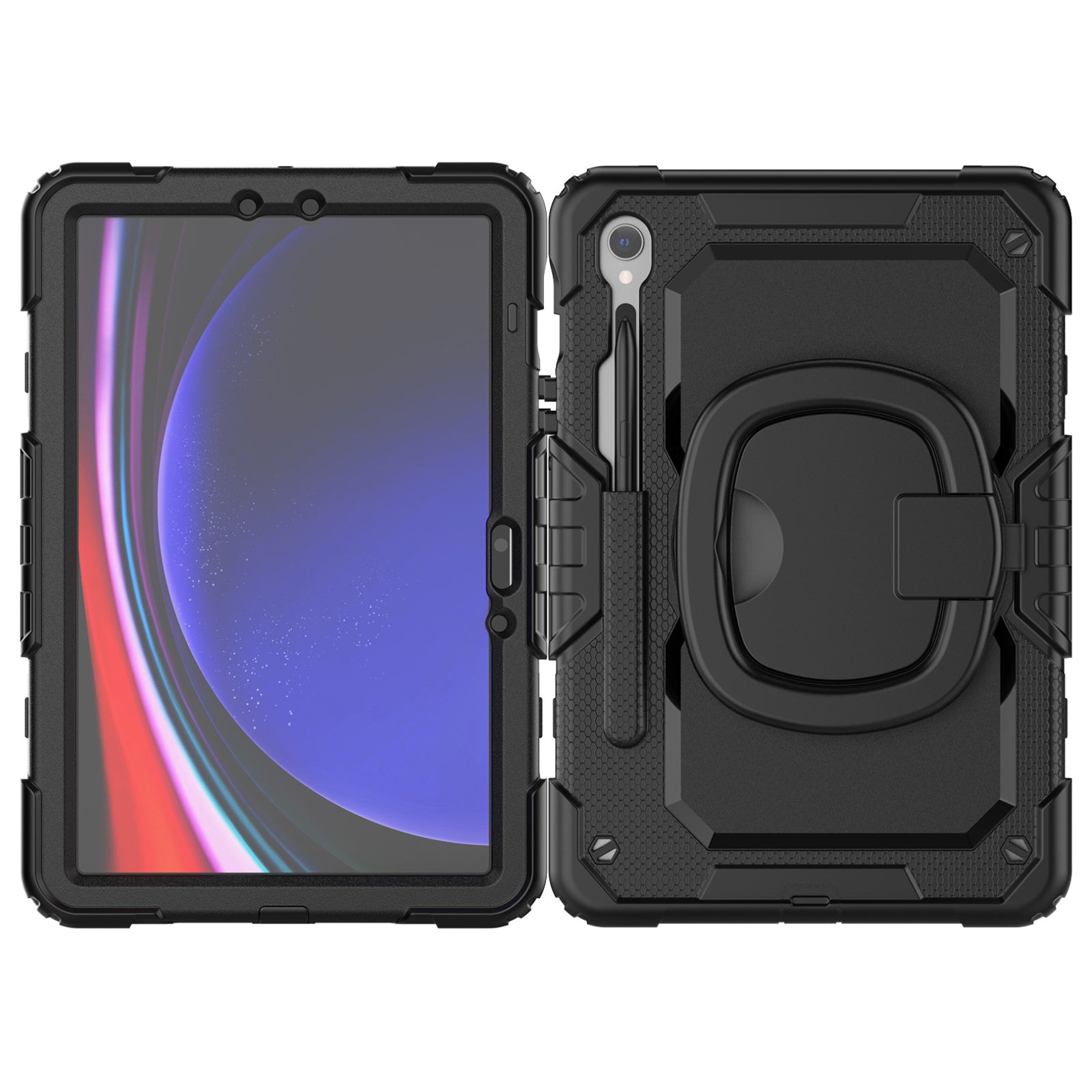 Mobilize Rotating Defender Case Stand Function for Samsung Galaxy Tab S9 11/S9 FE 10.9 Black