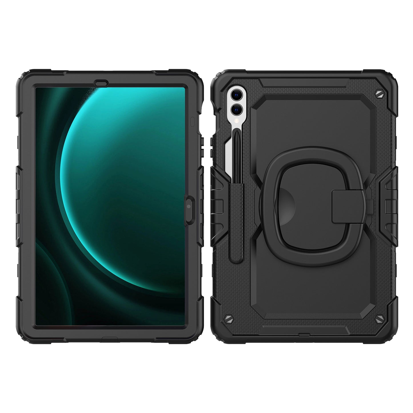 Mobilize Rotating Defender Case Stand Function for Samsung Galaxy Tab S9+/S9 FE+/S10+ 12.4 Black