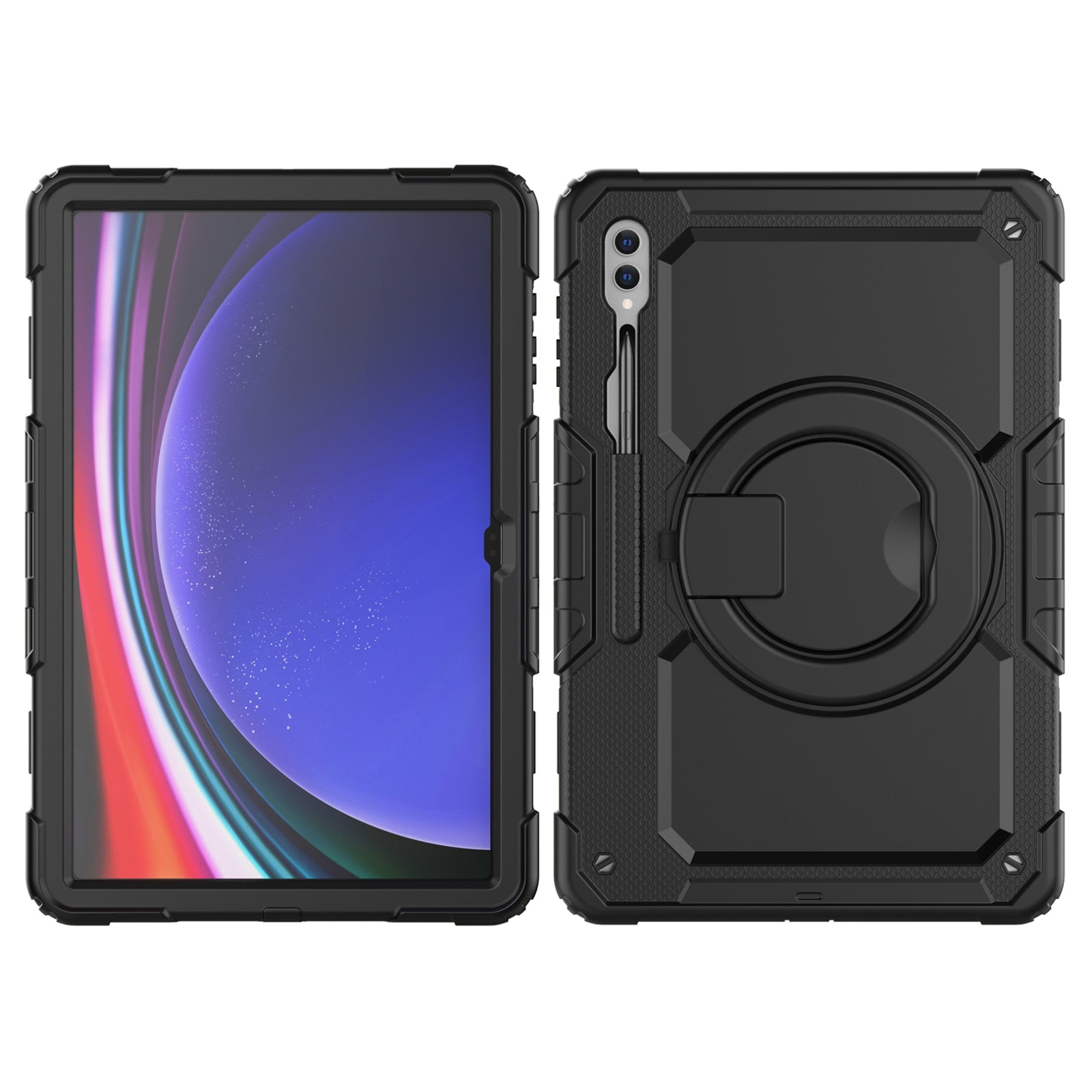 Mobilize Rotating Defender Case Stand Function for Samsung Galaxy Tab S9 Ultra/S10 Ultra 14.6 Black