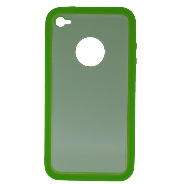 Xccess Transparent Rubber Case Apple iPhone 4 Green